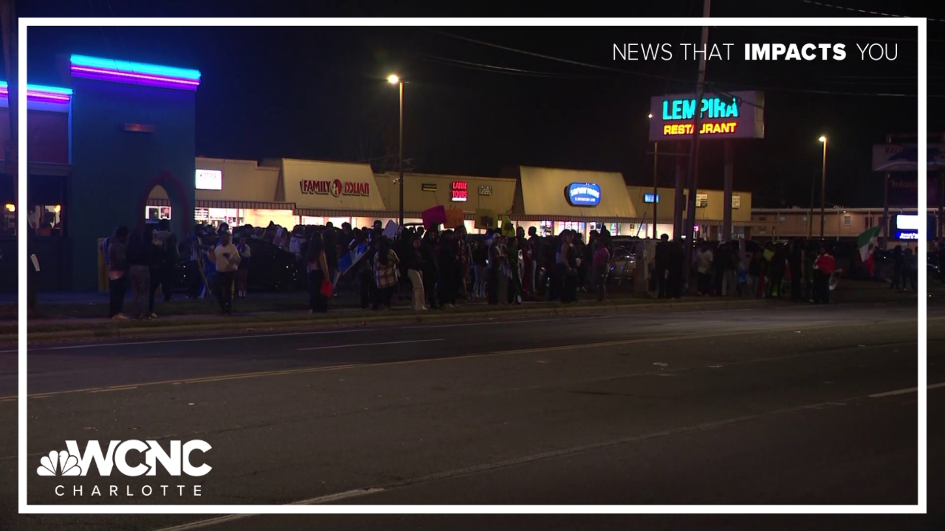 Large Anti Cbp Protest Seen In East Charlotte