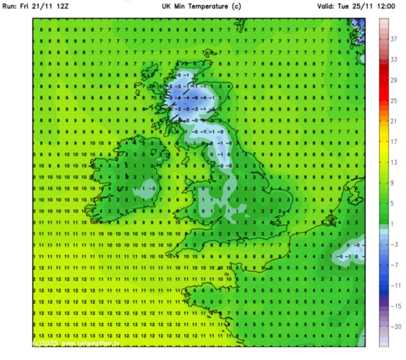 UK weather maps turn icy blue and reveal exact date -6C freeze hits ...