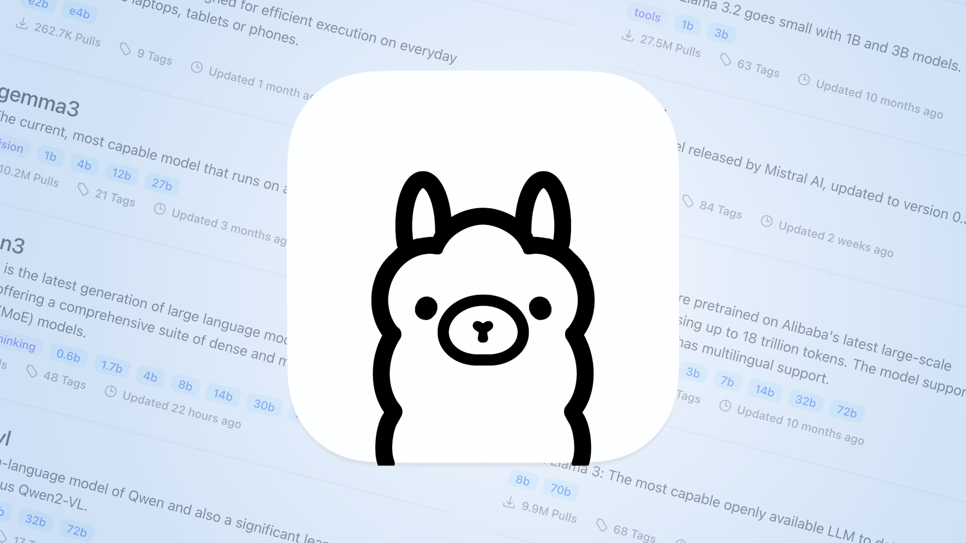 Ollama logo.