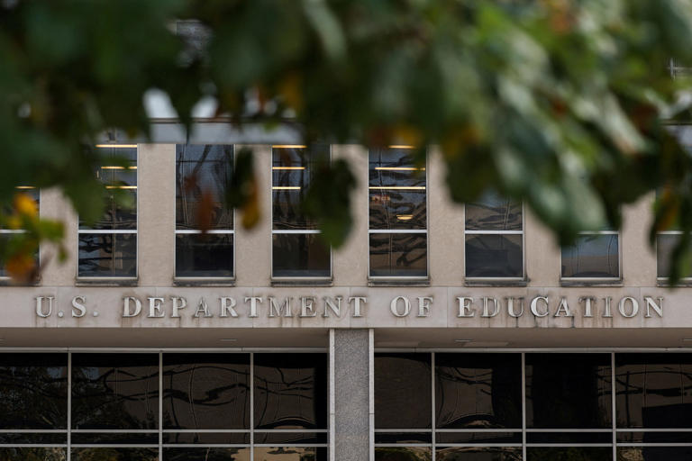 The Department of Education building is shown weeks into the U.S. government shutdown in Washington, D.C., on Oct. 21.