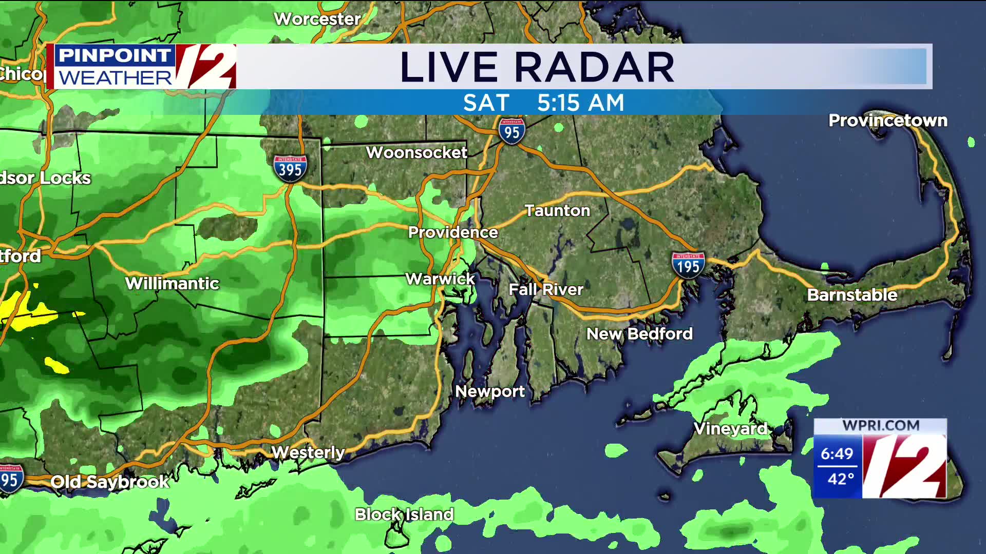 WPRI 12 Weather Forecast 11/22/25: Rainy Start Today; Drier This Afternoon