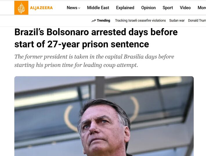 Reprodução via Al Jazeera Foto: Reprodução via Al Jazeera