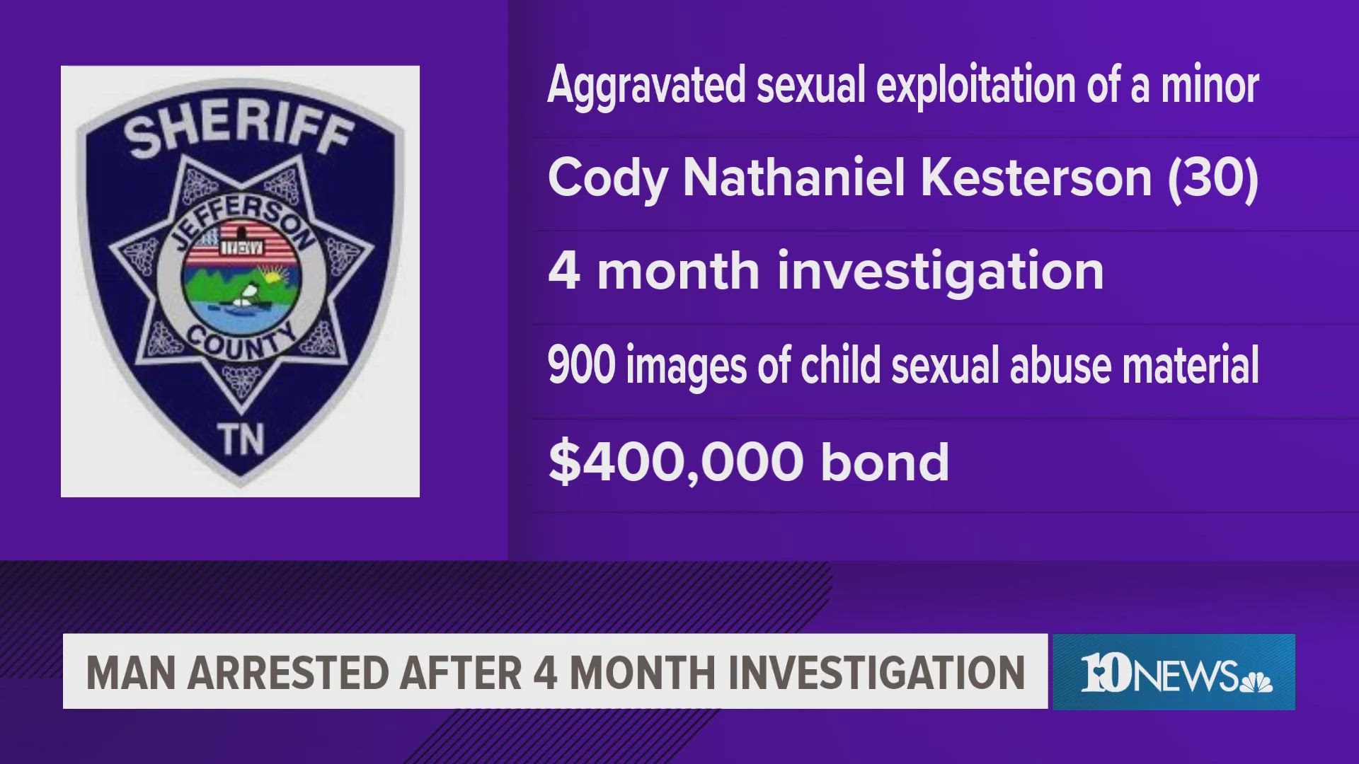 JCSO: New Market man arrested for aggravated sexual exploitation of a minor