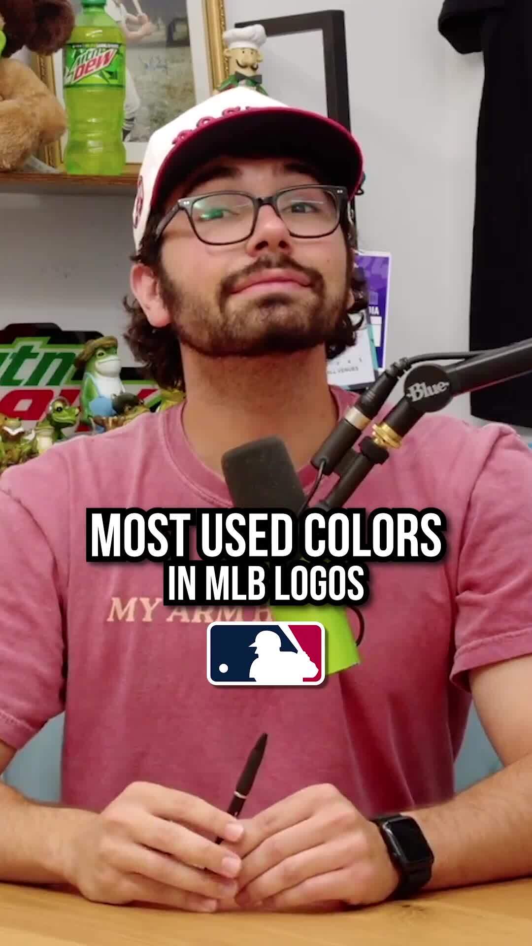 Which colors are in the most MLB logos? #mlb #baseball #sports #logo