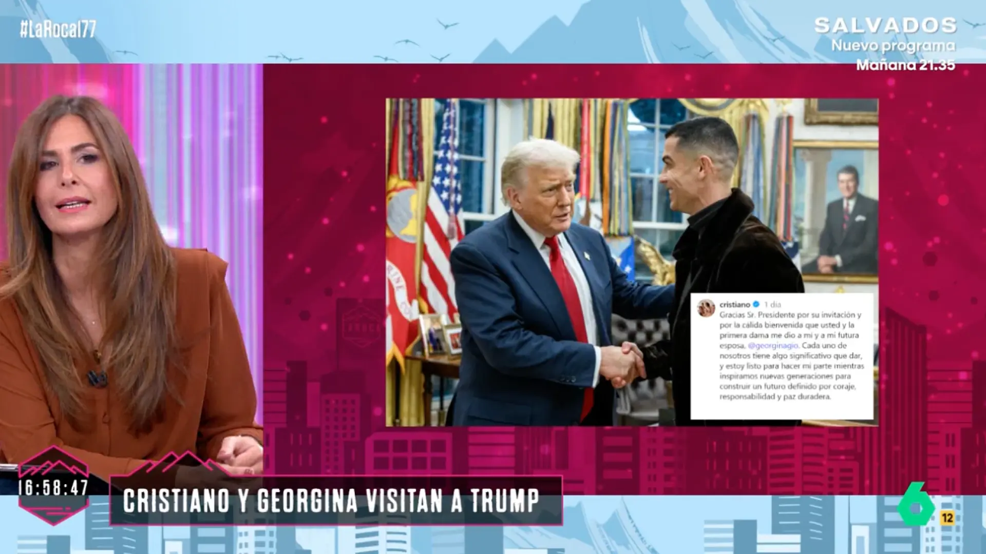 Nuria Roca, sobre el encuentro de Donald Trump y Cristiano Ronaldo: 