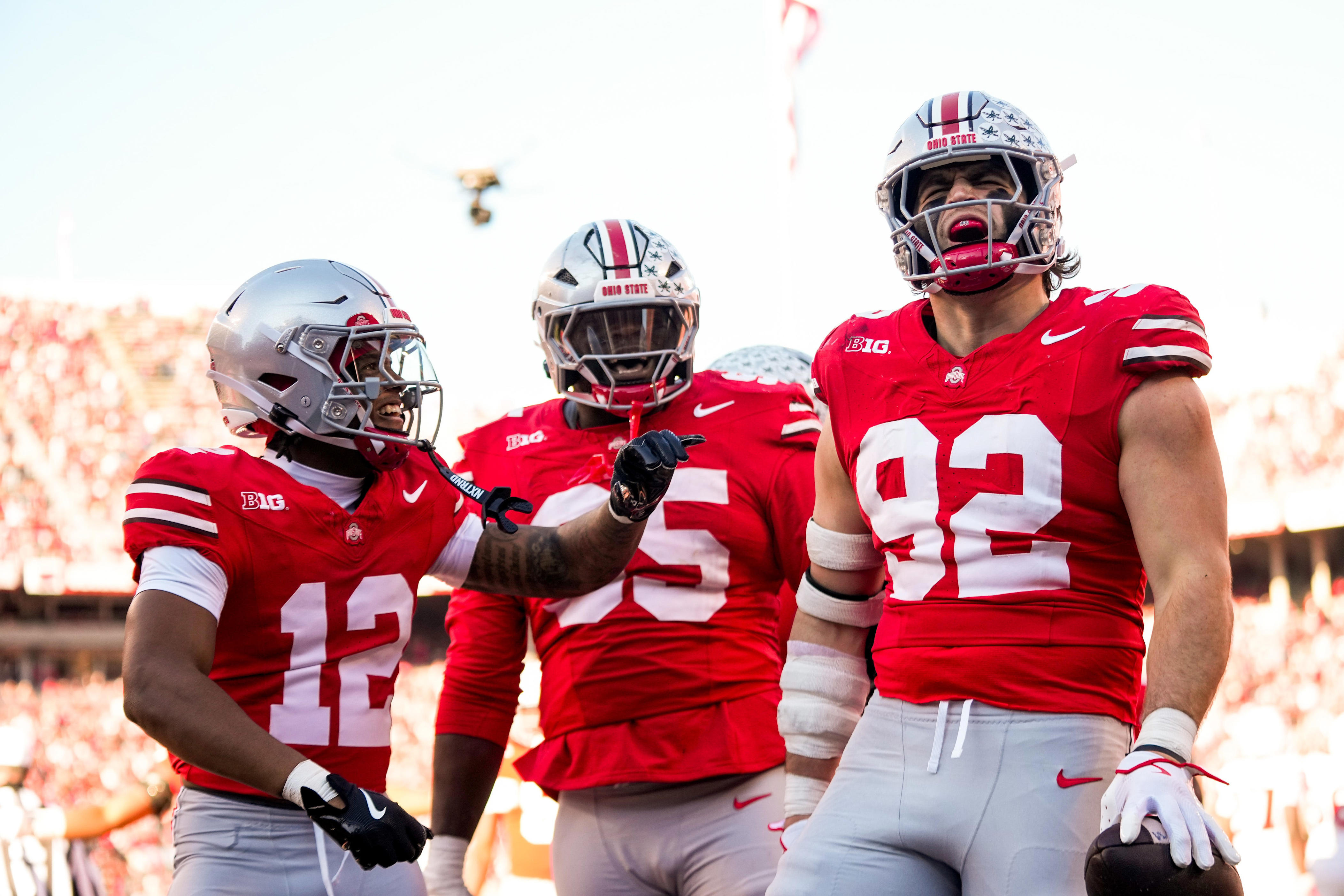 Ohio State's Caden Curry thought he scored TD on strip sack