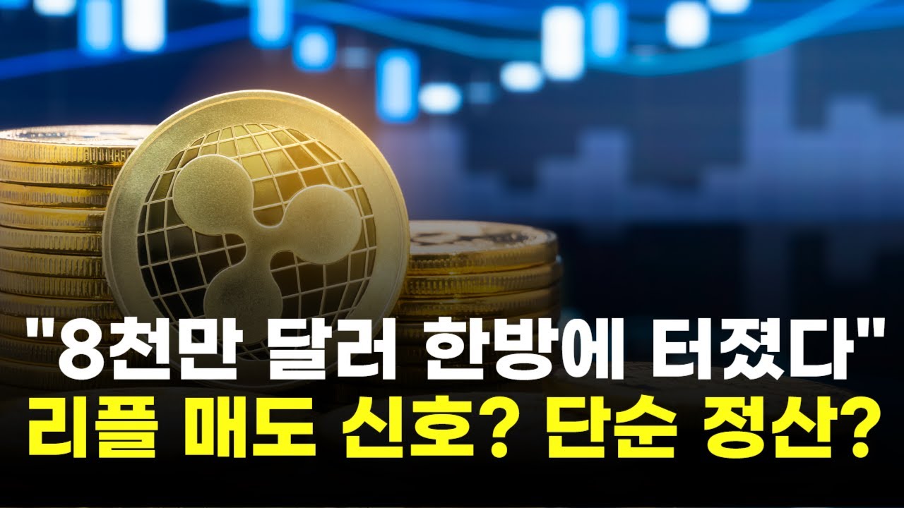리플, 8천만 달러 한방에 터졌다…매도 신호인가 단순 정산인가 | Watch