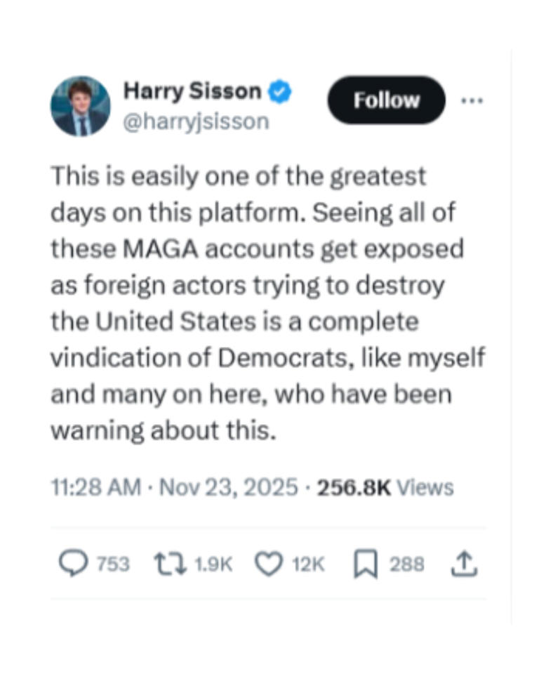 Harry Sisson is a Gen-Z Democrat influencer with millions of followers on TikTok. / X