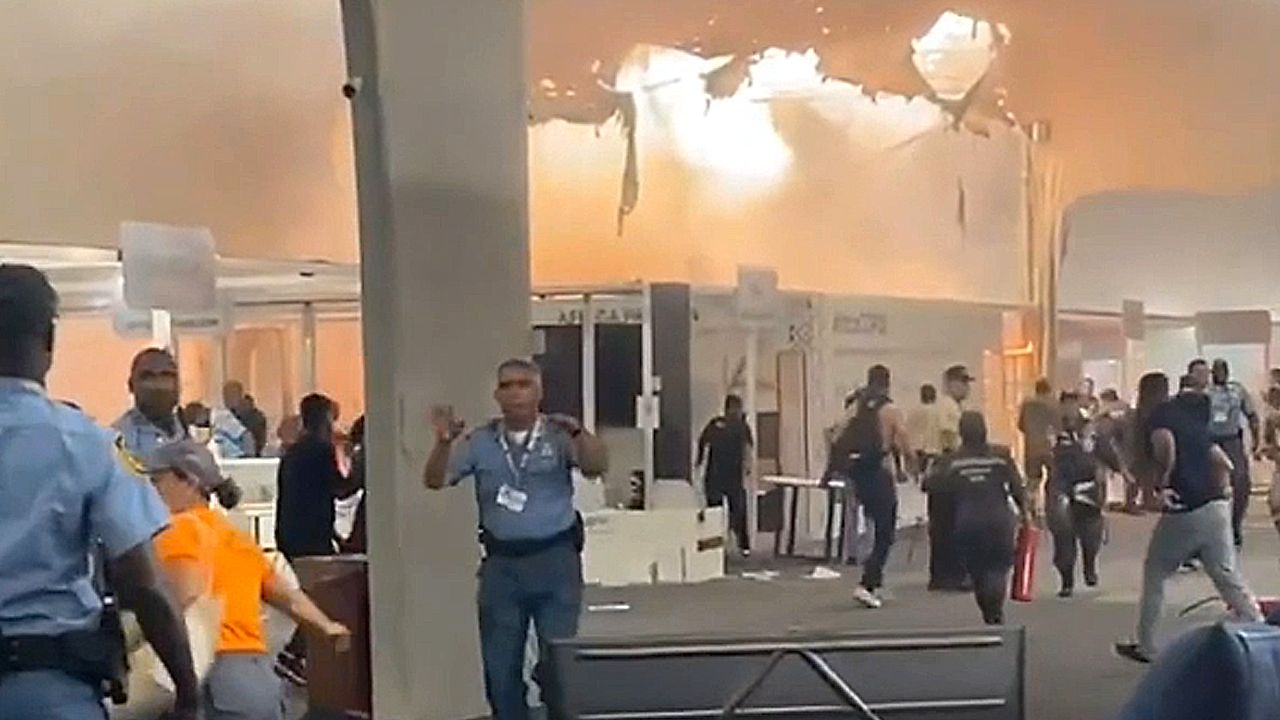 Fire spreads through pavilion at COP30 in Brazil, sparking panic as ...