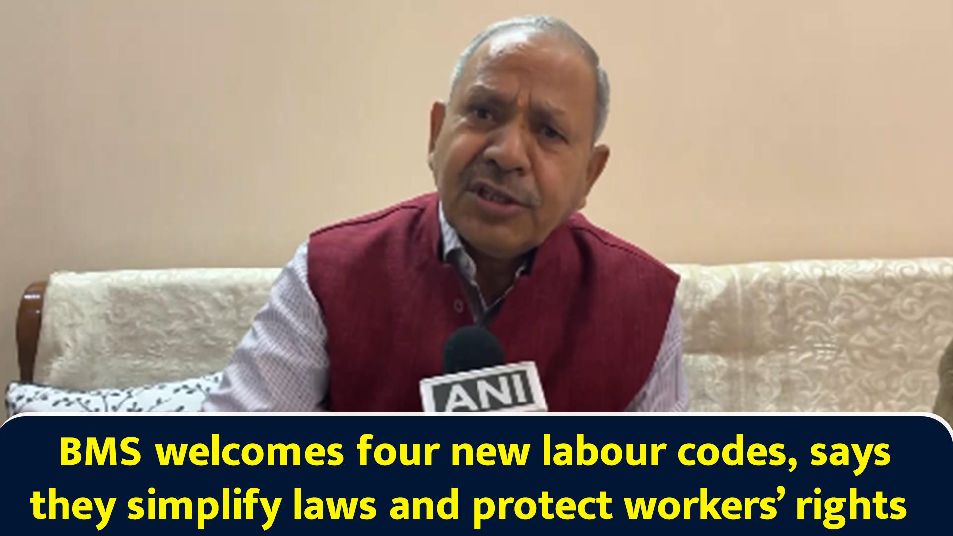 BMS delegation urge Labour Minister Mansukh Mandaviya to double ESI and EPF  eligibility ceilings, image size:1920x1080