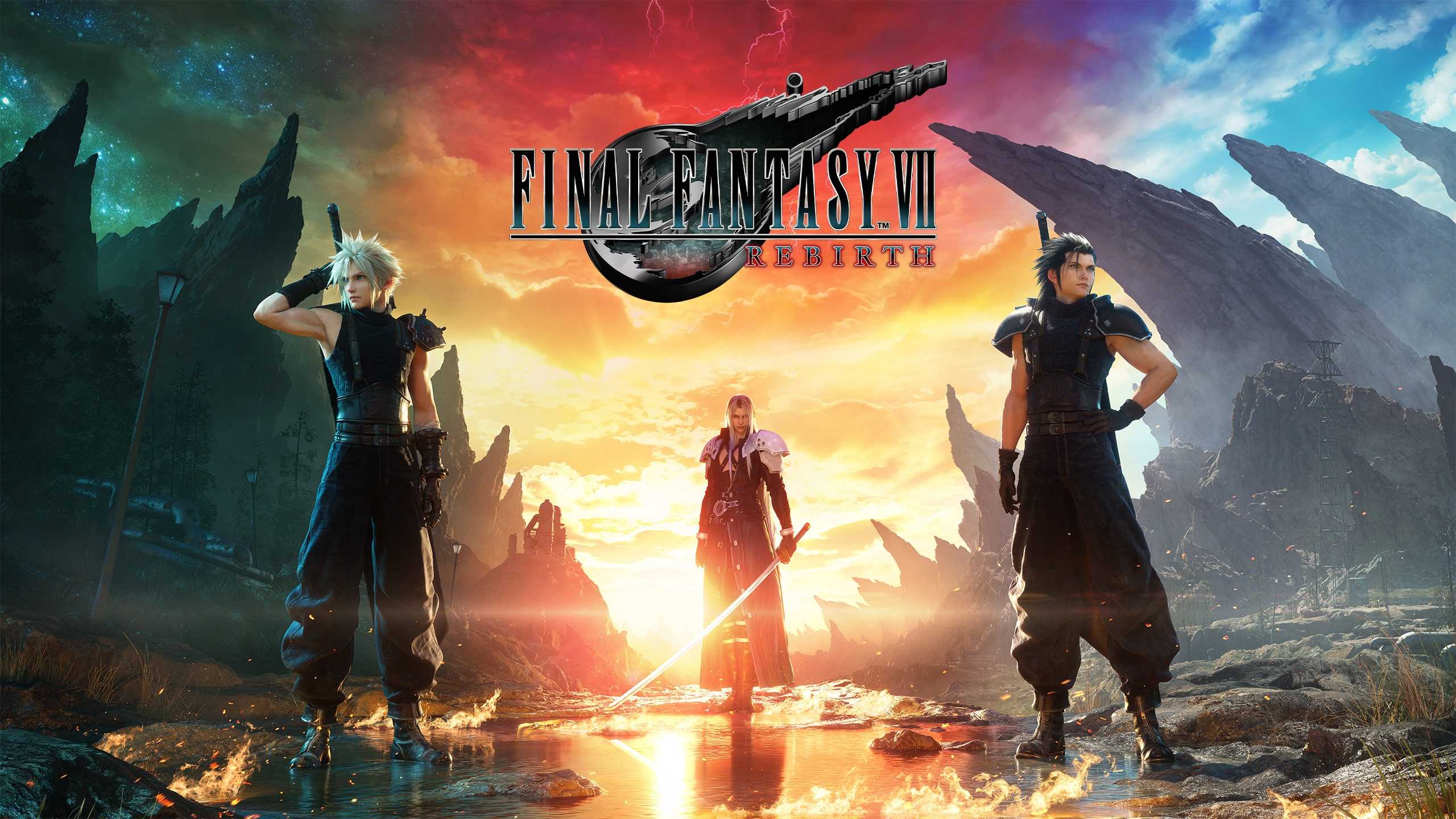 Final Fantasy VII Rebirth showing Cloud, Sephiroth, and Zack