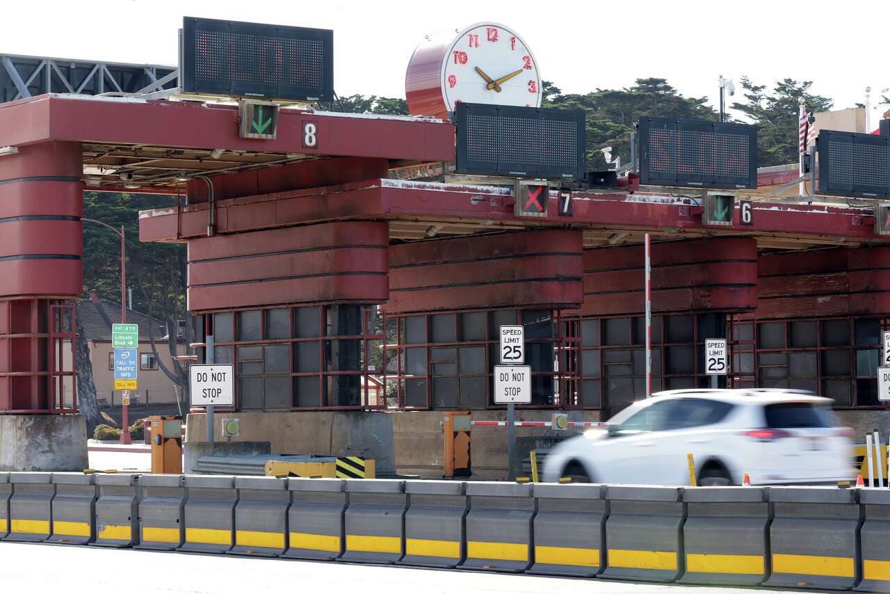 Why do cars keep crashing into one part of the Golden Gate Bridge?