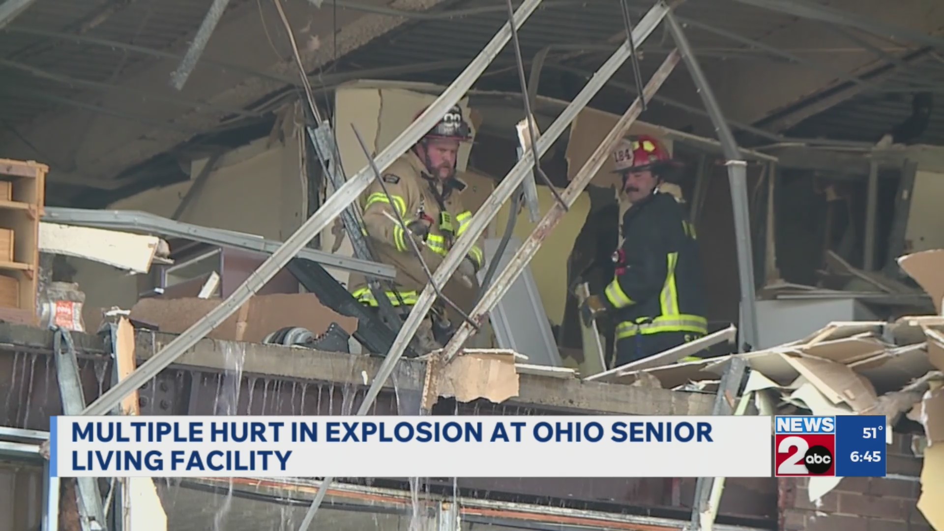 Several hurt in explosion at Ohio senior living facility