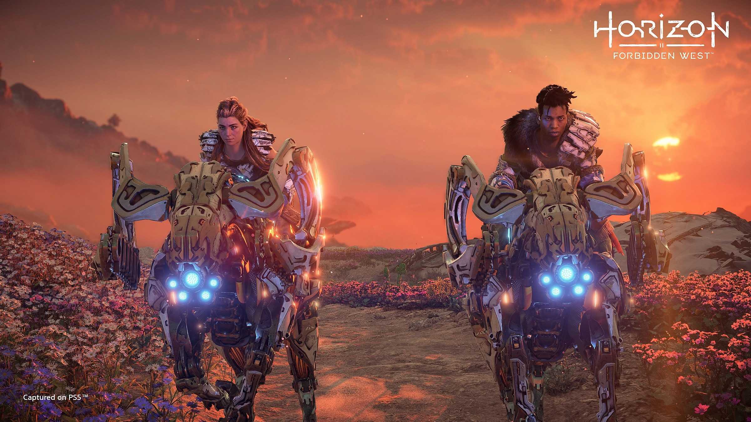 Horizon Forbidden West protagonist Aloy travels with friend, Varl