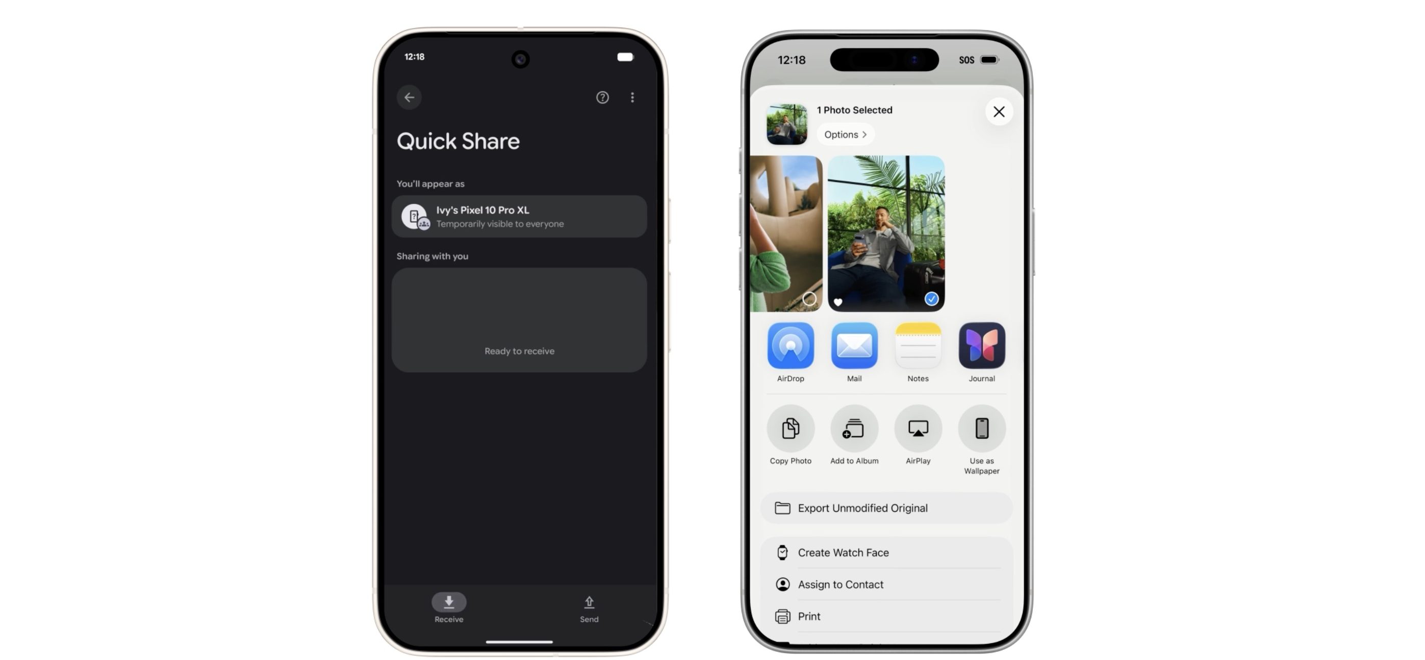 Android phones can finally share files with iPhones over AirDrop