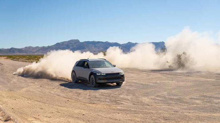 A recent day in the Mojave Desert in a 2025 Hyundai Ioniq 5 XRT.