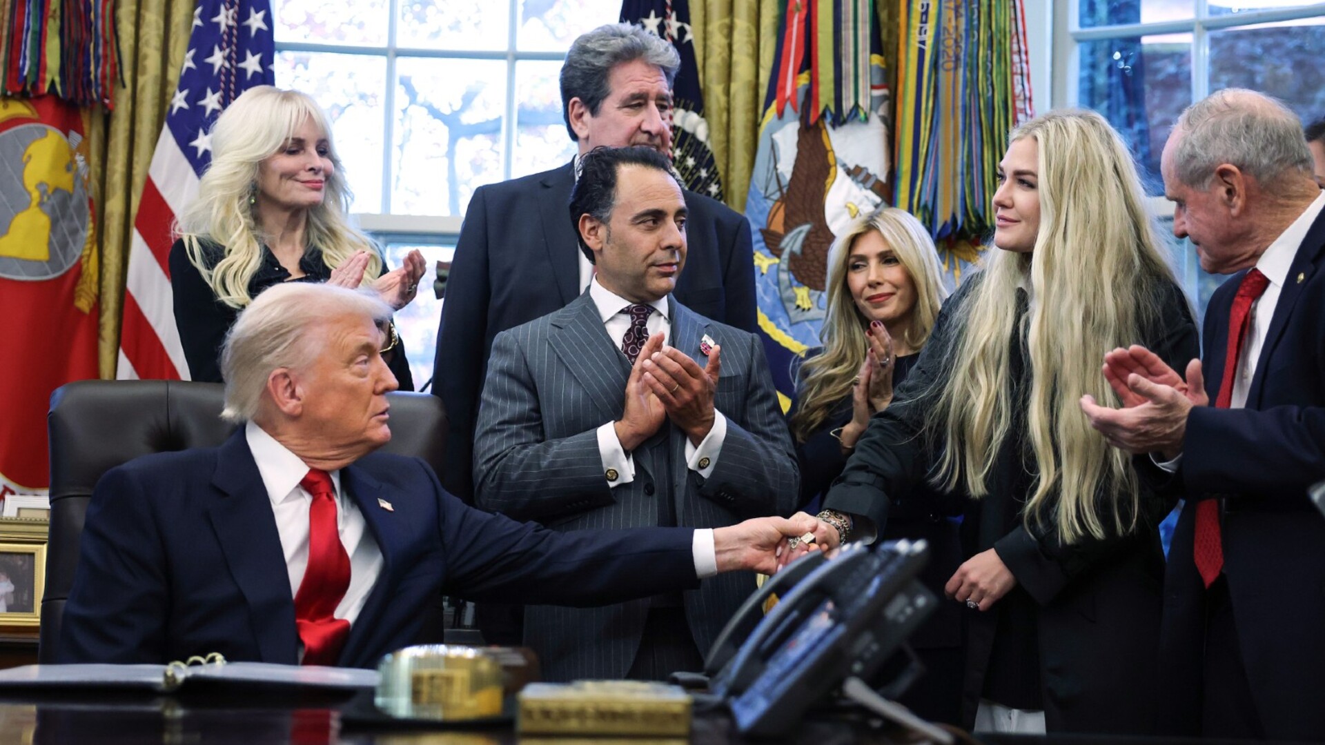 Erika Kirk delivers heartfelt remarks as she joins Trump for White ...