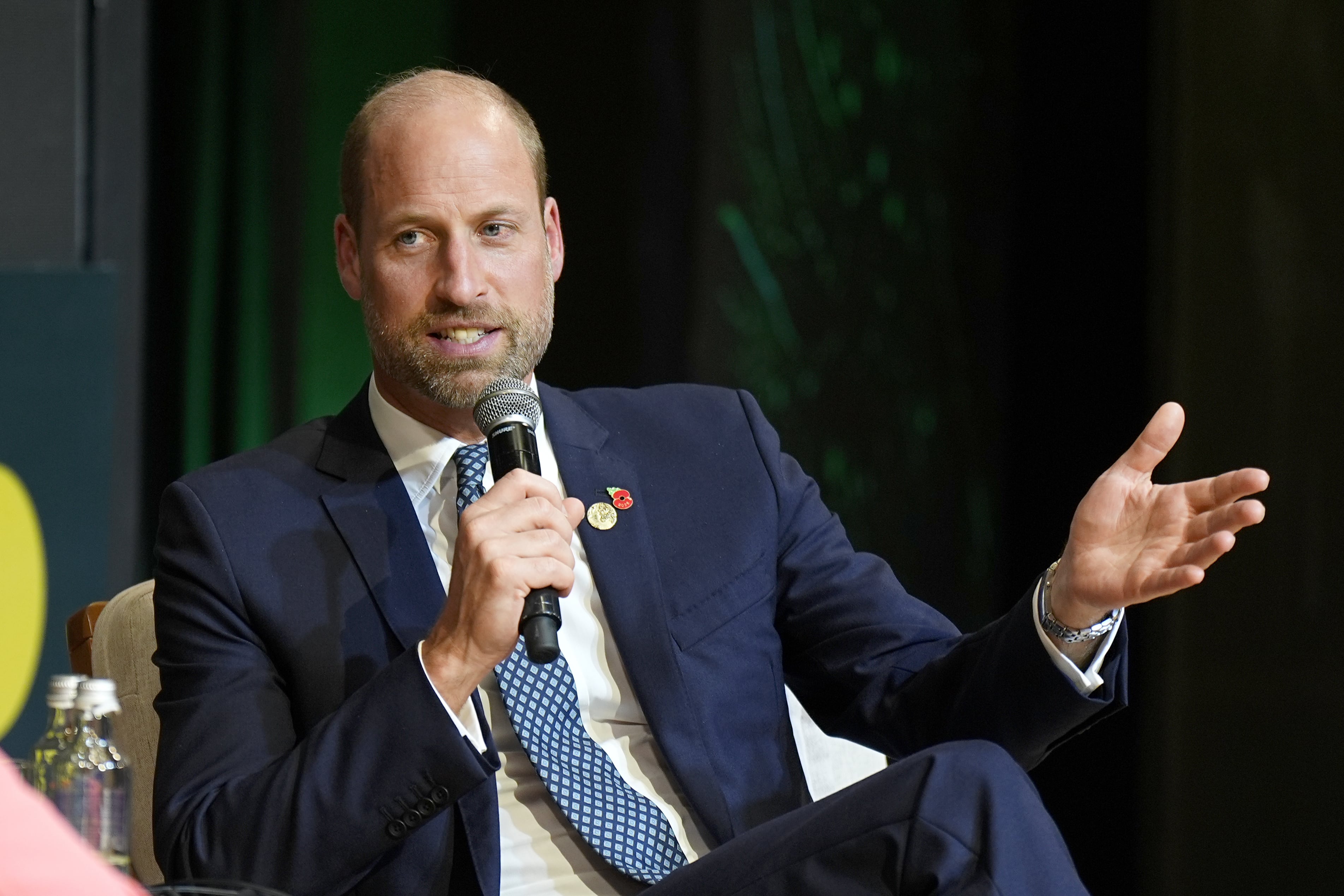 Prince William, Prince of Wales speaks at the Earthshot Prize Impact Assembly in Pier Maua during day three of his visit to Brazil on November 05, 2025 in Rio de Janeiro, Brazil. / Aaron Chown-Pool/Getty Images