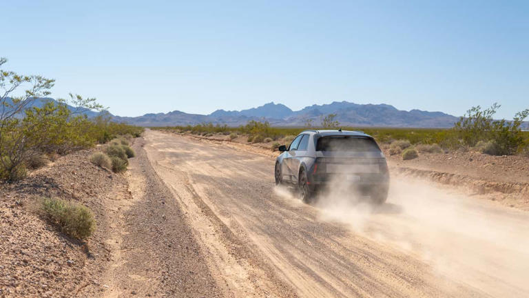 Desert testing the 2025 Hyundai Ioniq 5 XRT.