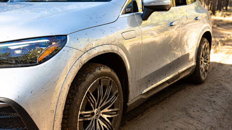 The Mercedes EQE 320+.