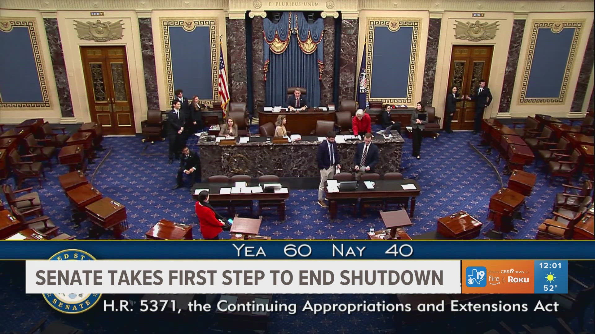 Senate takes first step to end shutdown
