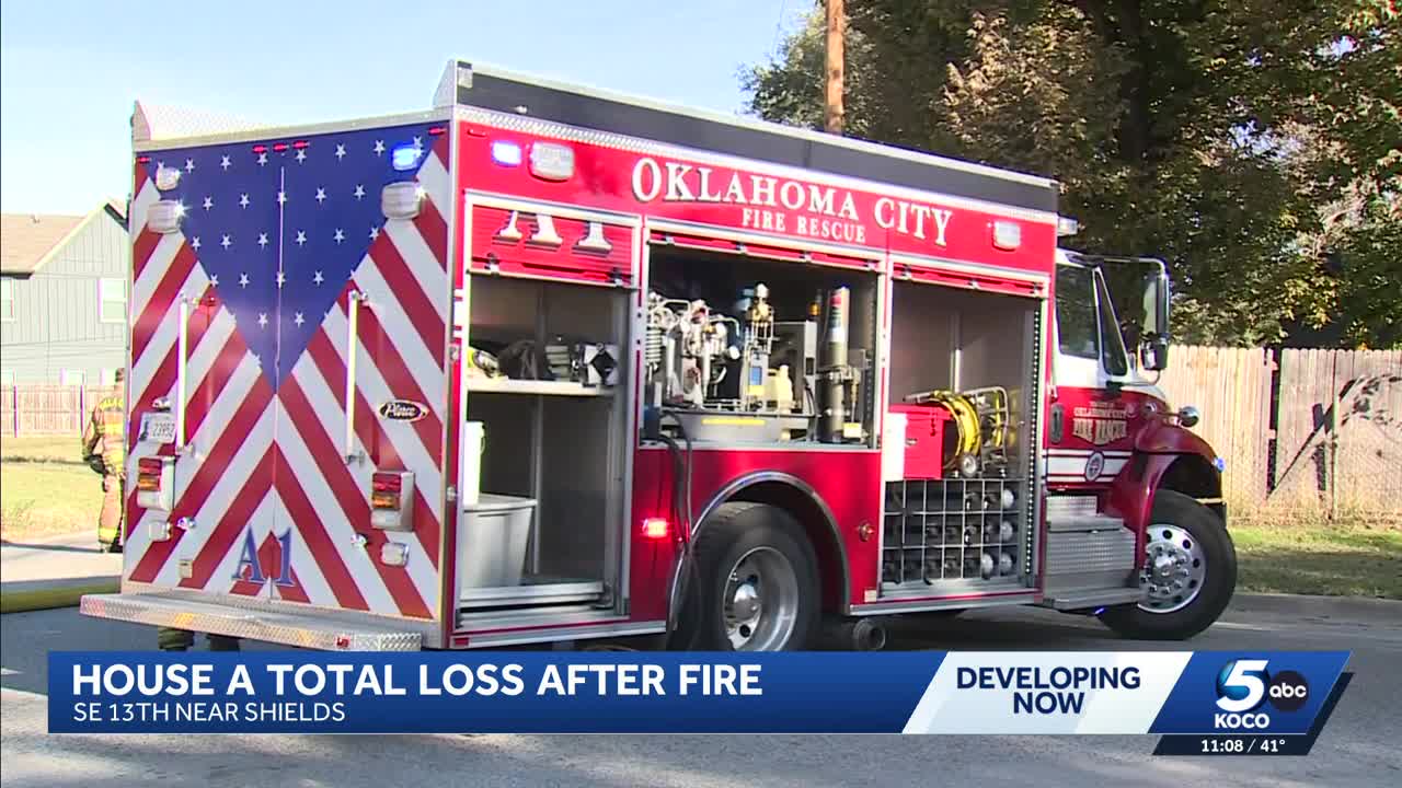 Home considered a total loss after catching fire in southeast Oklahoma City