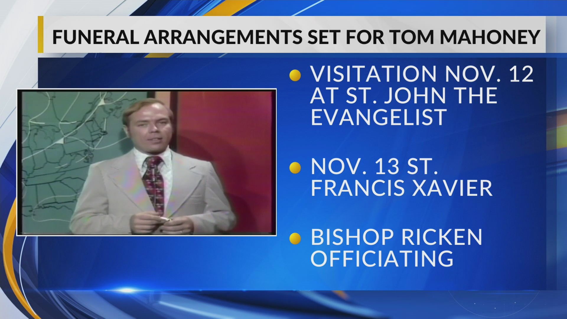 Funeral Arrangements set for Tom Mahoney