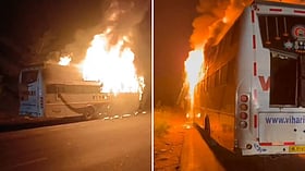 Telangana: 29 Passengers Have Narrow Escape After Private Bus Bursts ...
