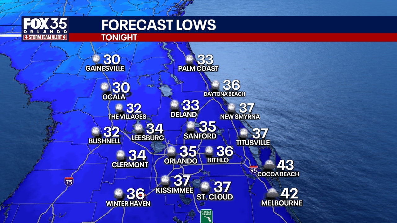 Orlando weather: Record cold temperatures Tuesday; forecast, timeline ...