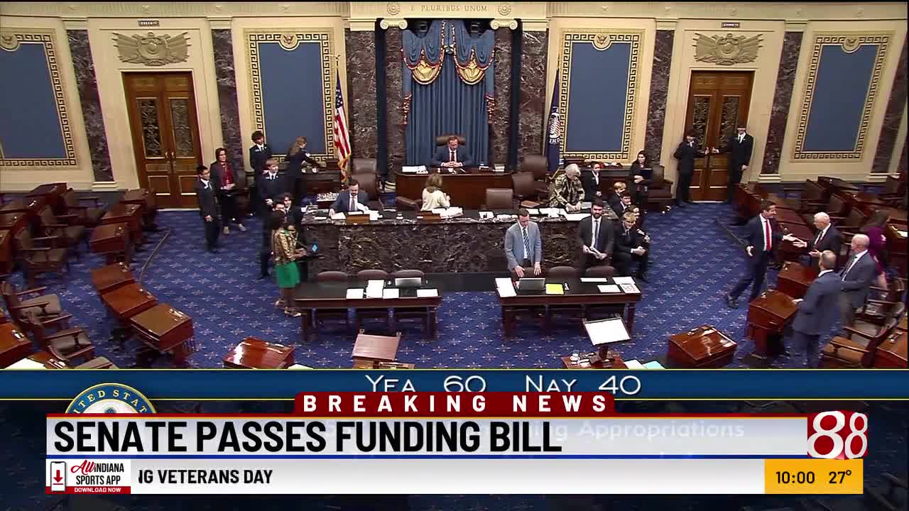 Senate votes to end government shutdown, will send funding bill to House