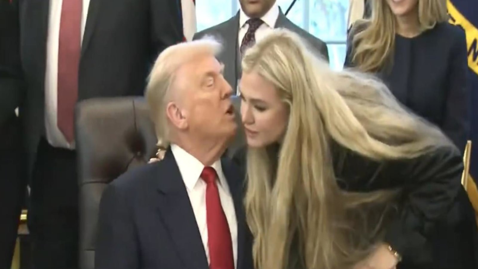Netizens React To Donald Trump Calling Erika Kirk Over For A Kiss ...