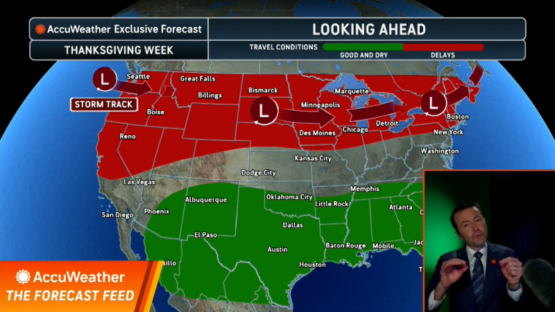 Your long-range forecast for the week of Thanksgiving