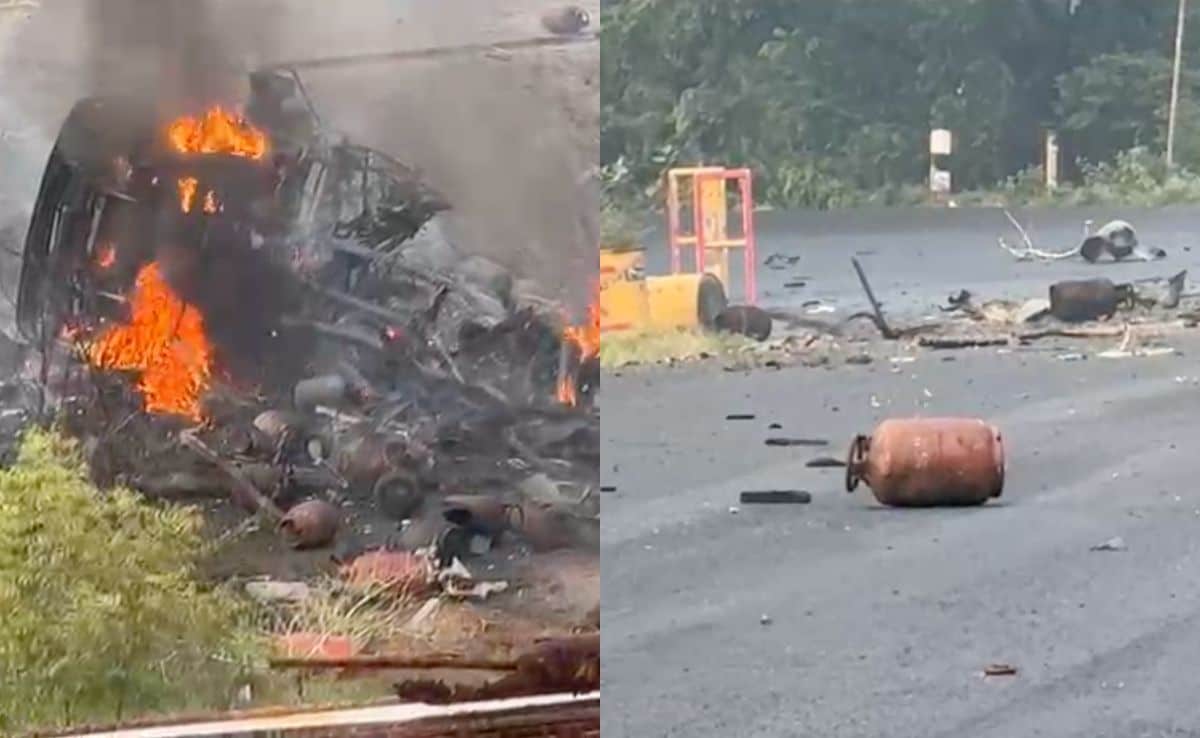 Truck With Gas Cylinders Overturns In Tamil Nadu, Triggers Explosions
