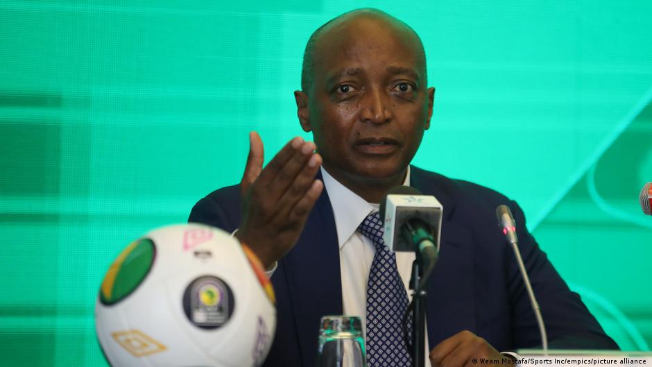 Le président de la CAF Patrice Motsepe à Rabat en amont de la CAN féminine 2022 au Maroc.