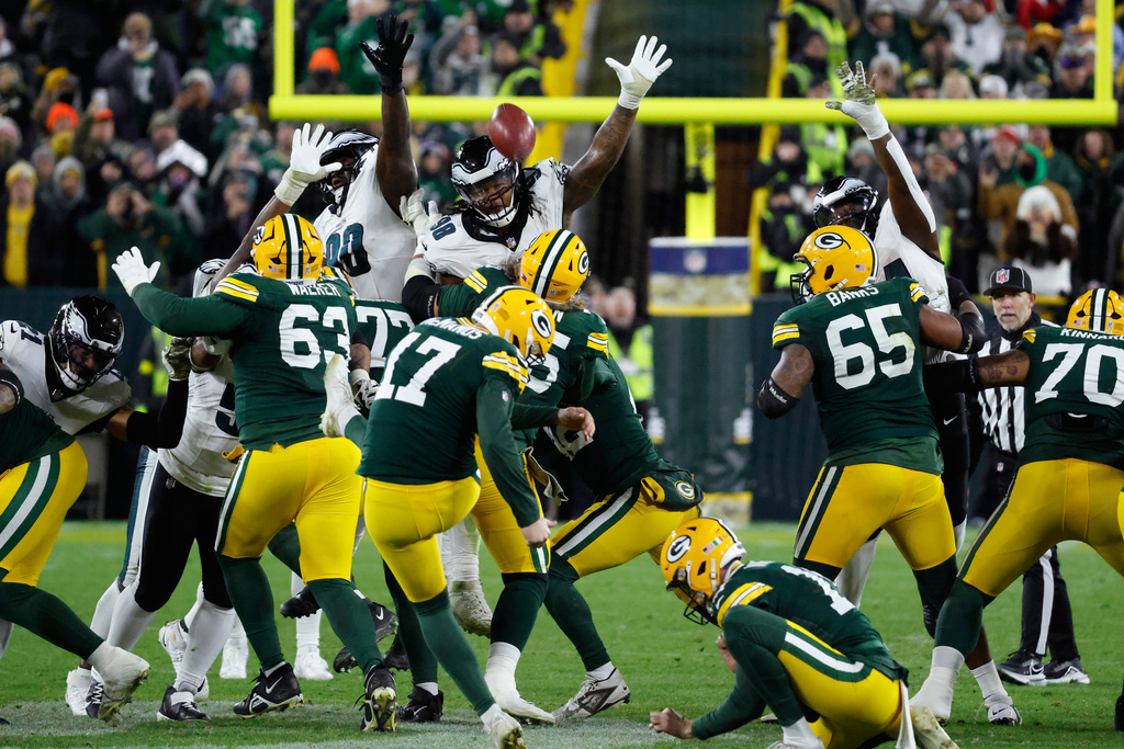 Fútbol americano de los Eagles y los Packers