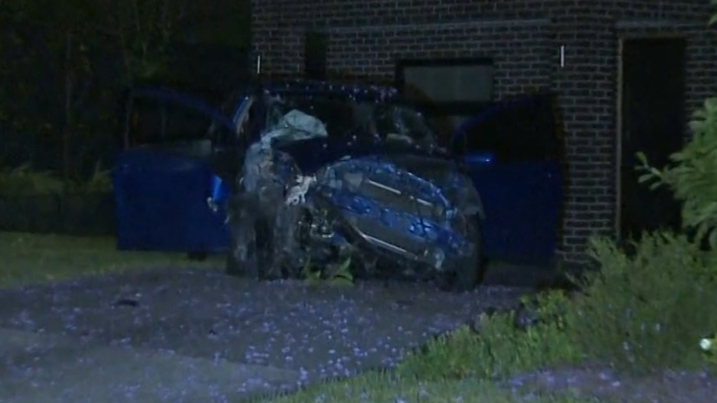 Police pursuit ends after car crashes into tree in Sydney's west