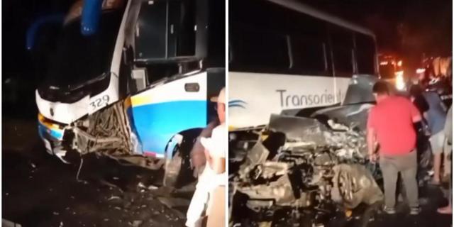(Video) Conductor murió tras invadir carril y chocar contra bus y ...