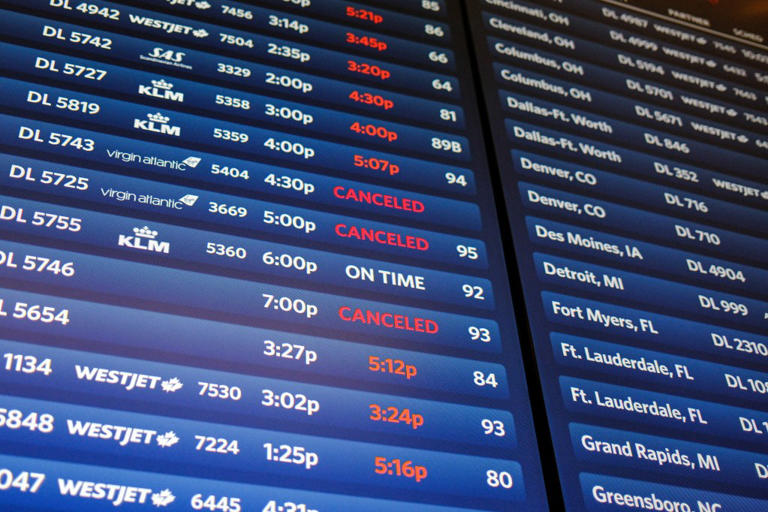 Flight cancellations expected to rise Tuesday under FAA order — as ...