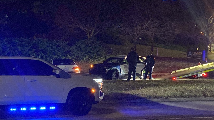 Wrong-way driver hits police car in North Carolina