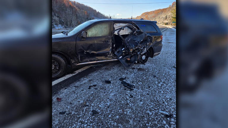 Deputy’s vehicle hit on Interstate by semi-truck in West Virginia