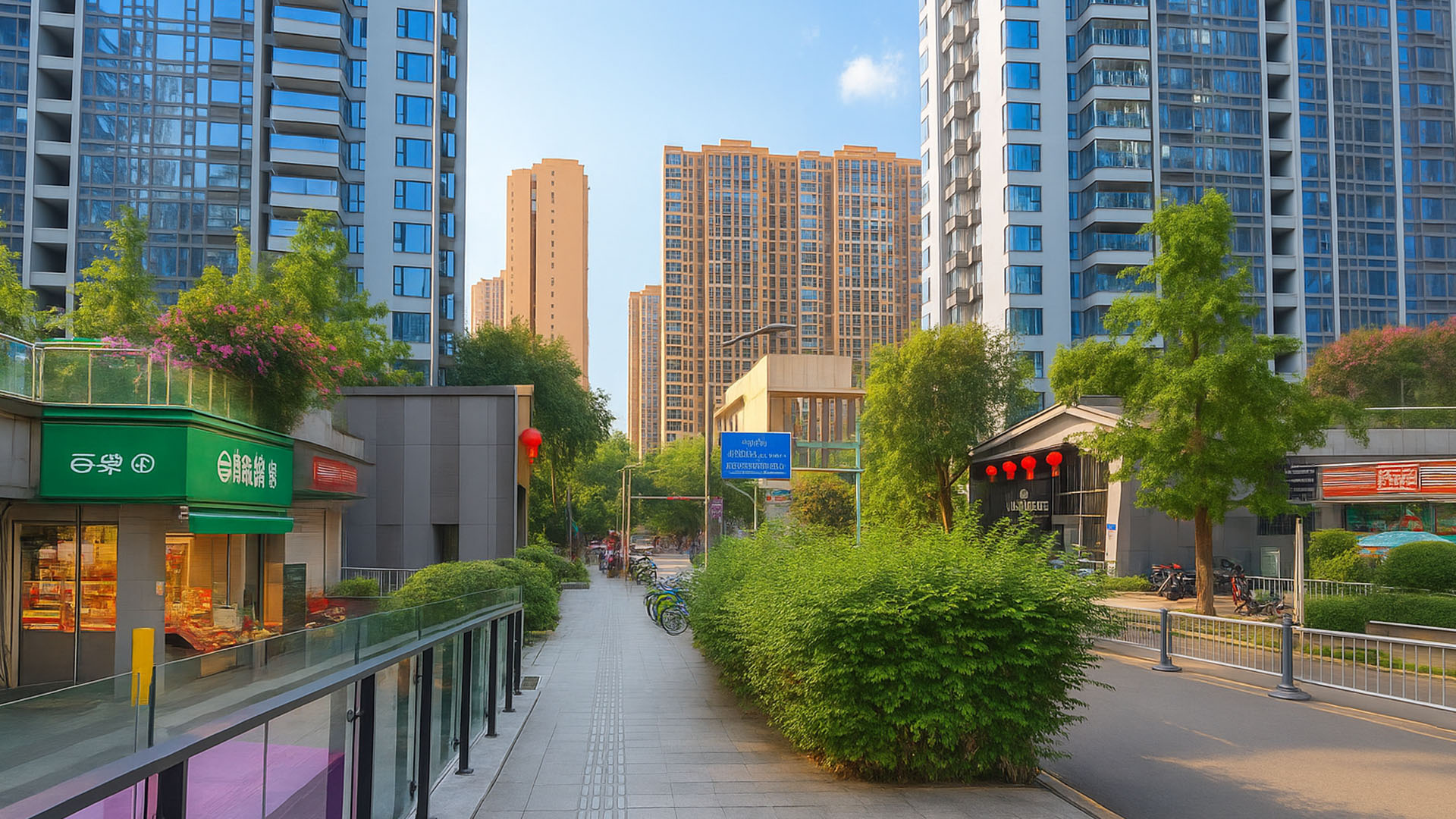 Modern Shops and Tradition in China’s Neighborhood