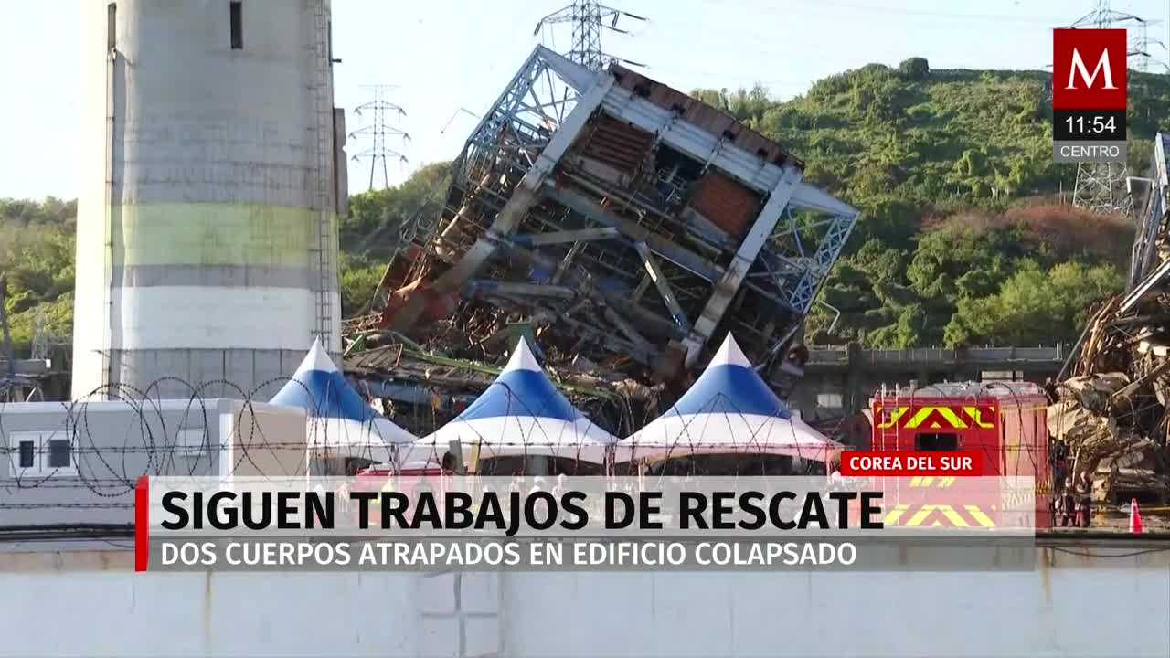 Continúan los rescates tras el colapso de un edificio en Corea del Sur