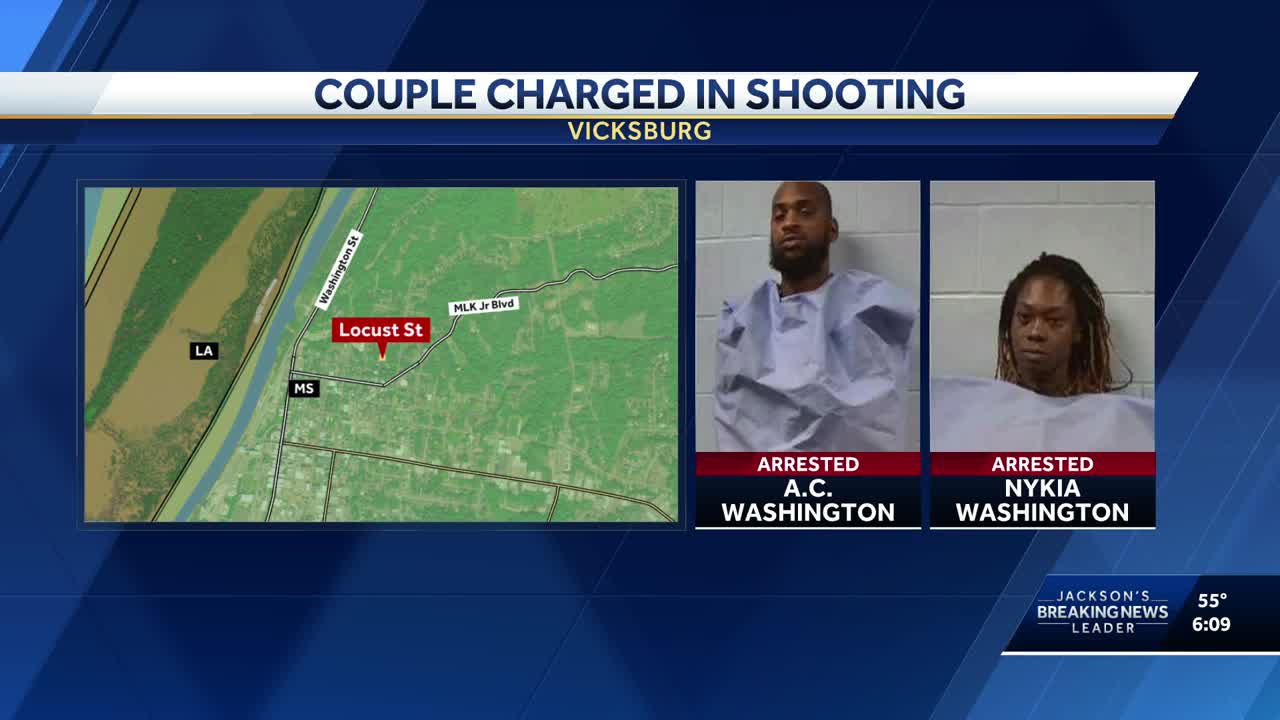 Vicksburg couple arrested in shooting