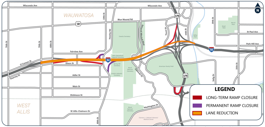 New long-term lane, ramp closures begin overnight