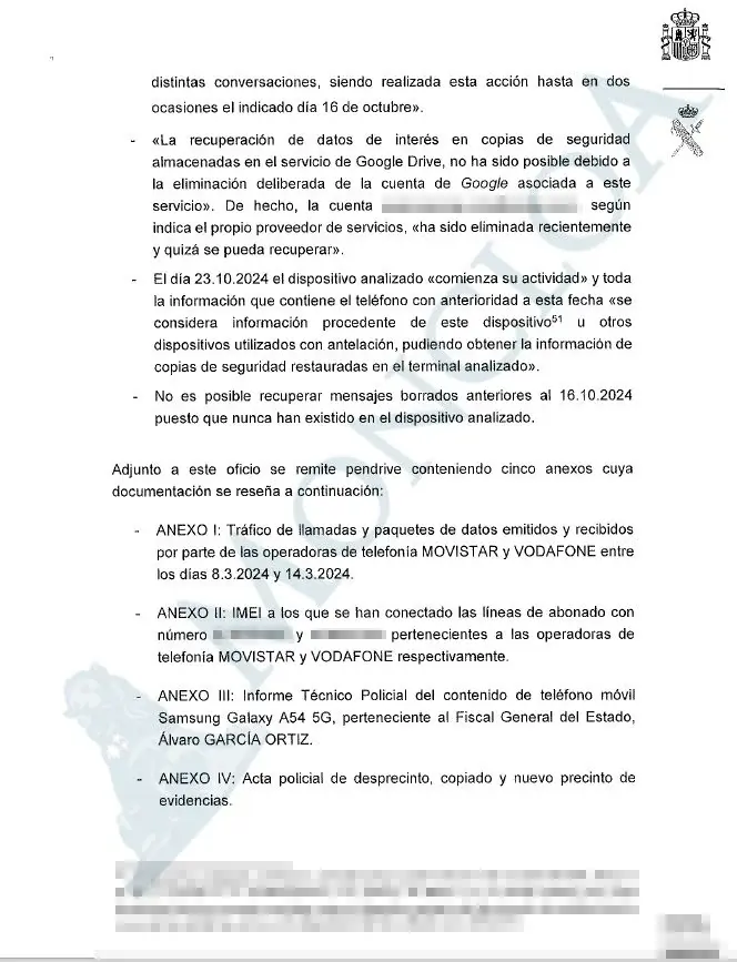 El Fiscal General se enfrenta a 12 agentes de la UCO y al borrado de ...