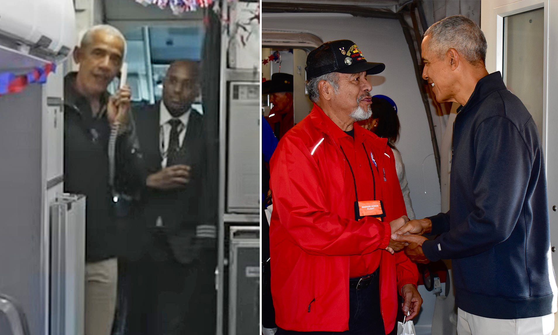 Barack Obama boards Honor Flight to DC in surprise Veterans Day visit ...