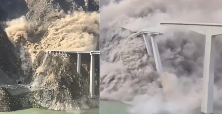 Vụ sập cầu ở Trung Quốc: Hoang mang với ảnh thật - giả về hiện trường trên mạng