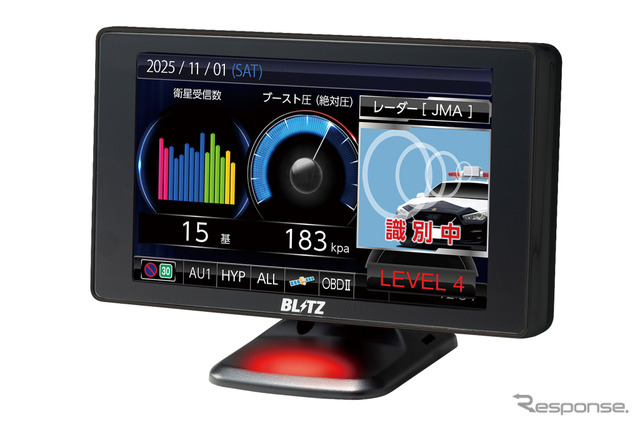 無線LAN内蔵＆業界最大4.0インチ、ブリッツのレーザー＆レーダー探知機