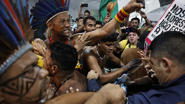 Indigenous protesters barge into COP30 climate summit