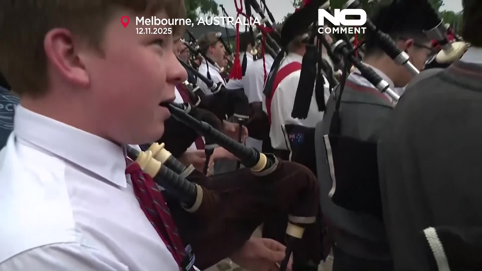 Bagpipers in Melbourne set world record with AC/DC performance
